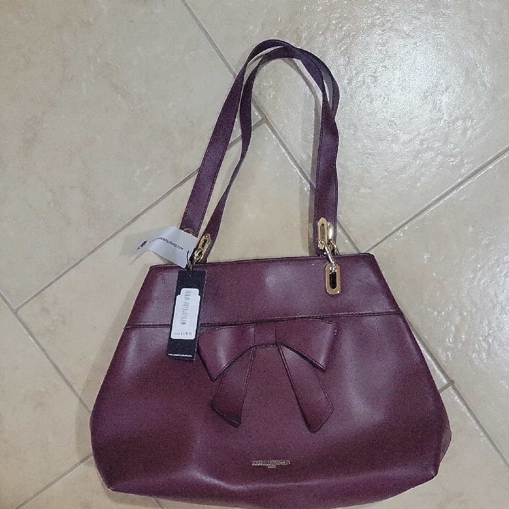 Karl Lagerfeld Purple Handbag